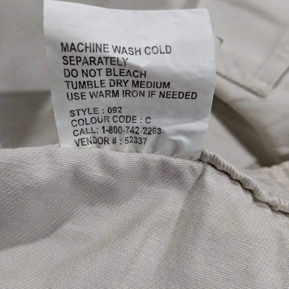 Duke Men's Relaxed Fit Jean Shorts Size 48 Light Beige NWT, 100% Cotton, Elastic - Picture 12 of 13